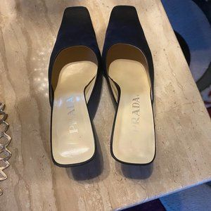 Excellent Condition 90s Black Prada Mules